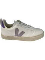 VEJA small V-10 laces white parme lavande