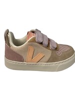 VEJA small V-10 suede multico sable