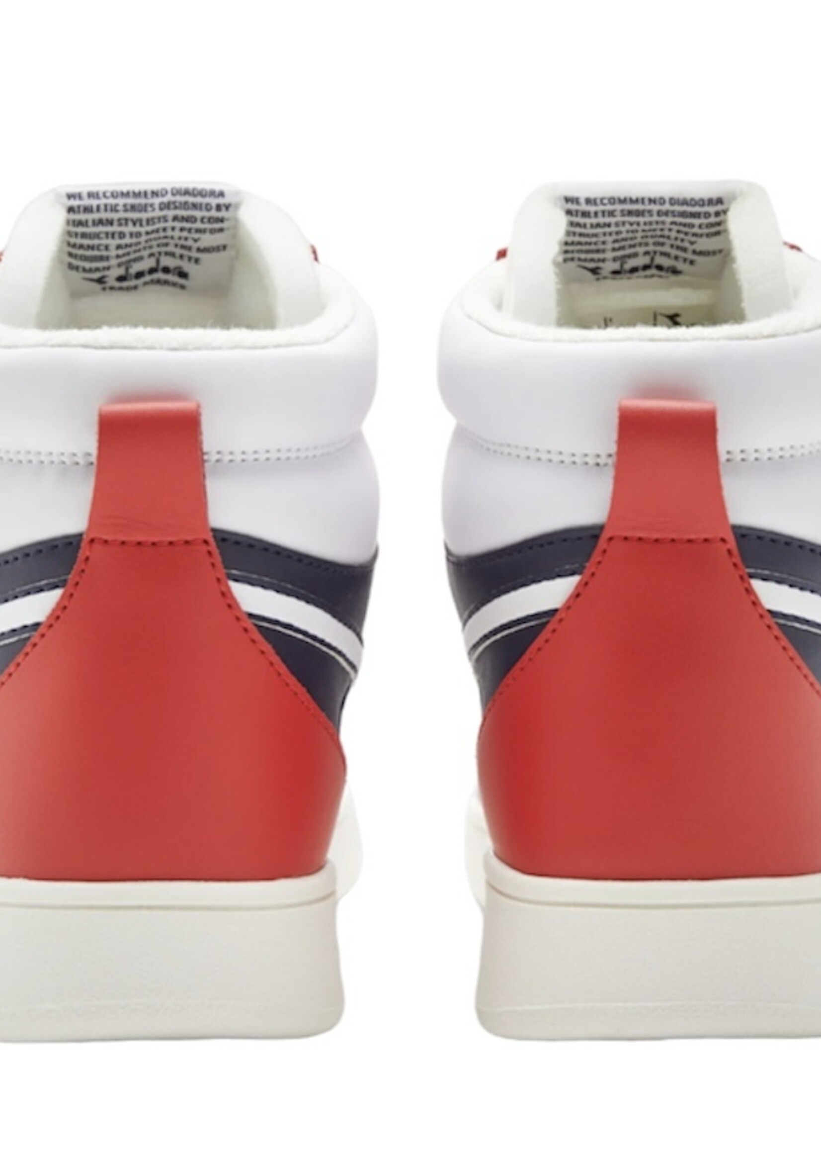 Diadora magic basket mid white/peacoat/aurora red