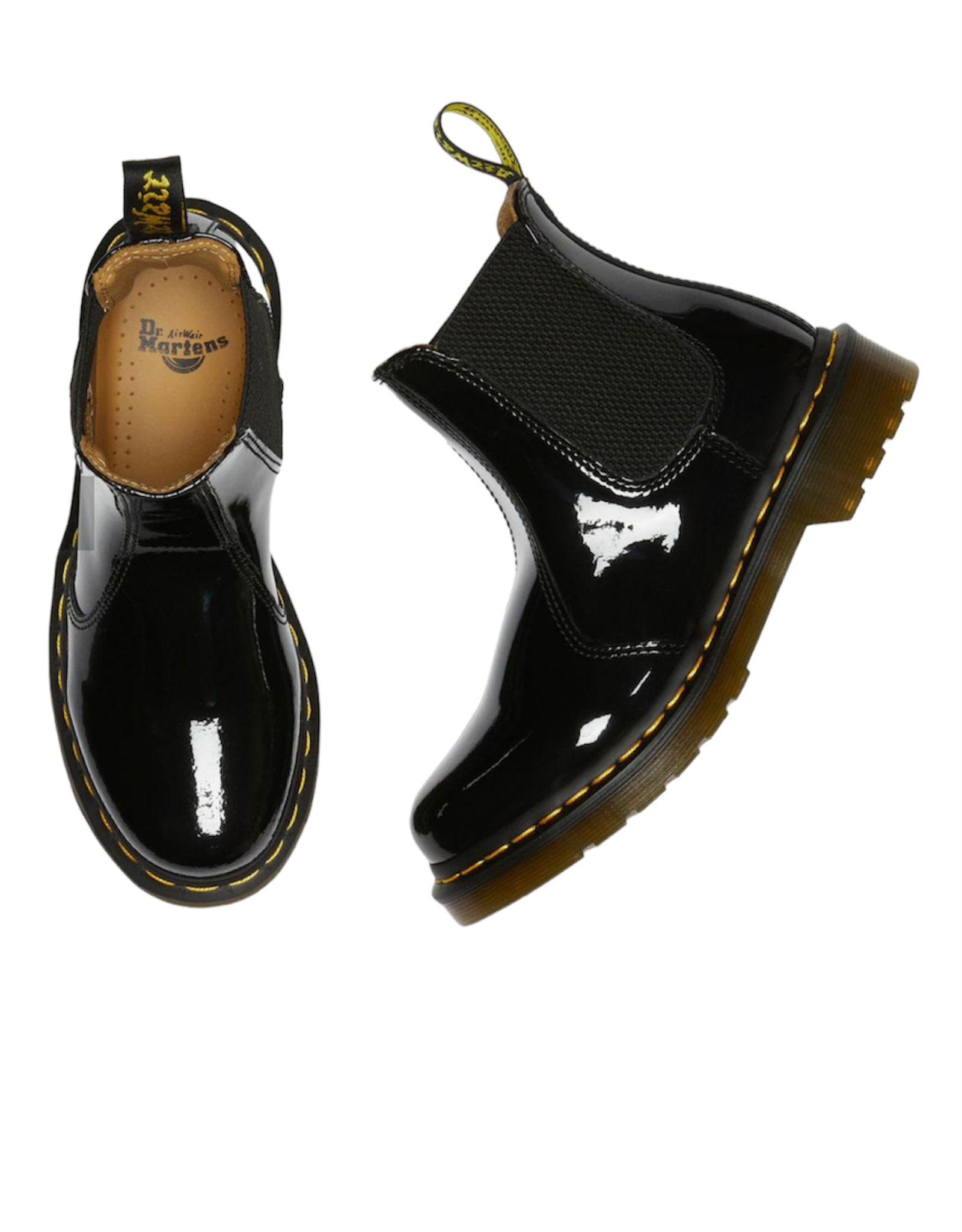 Dr Martens 2976 black patent lamper chelsea boot