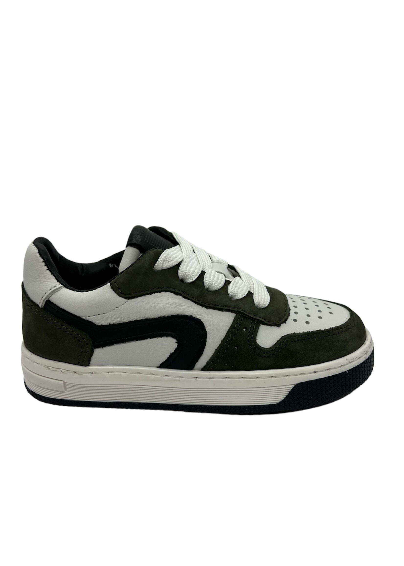 HIP H1618 sneaker groen wit veter/rits