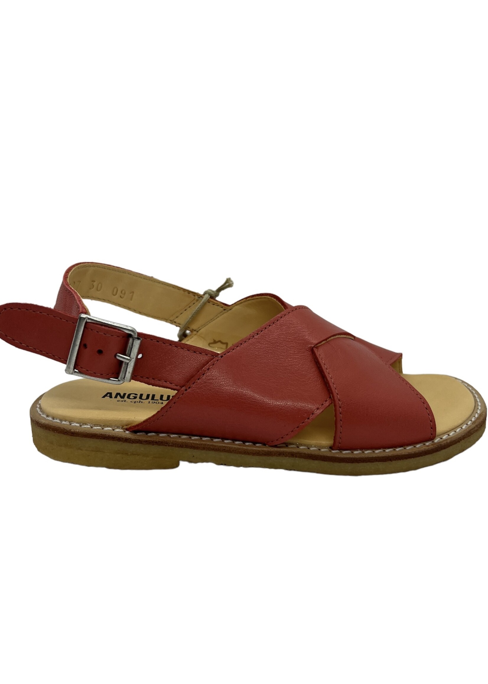 Angulus 527 sandal with buckle closure coral