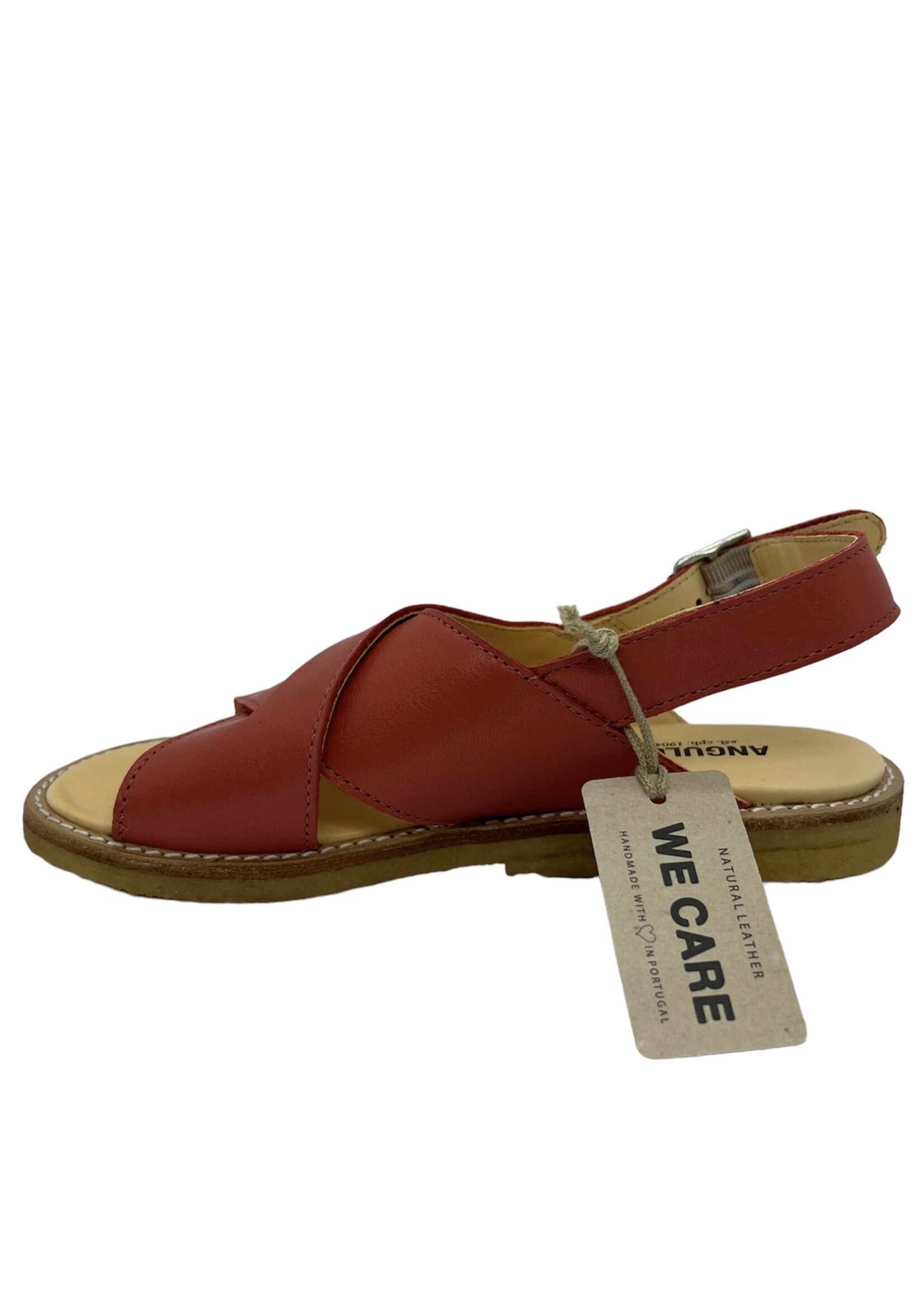 Angulus 527 sandal with buckle closure coral