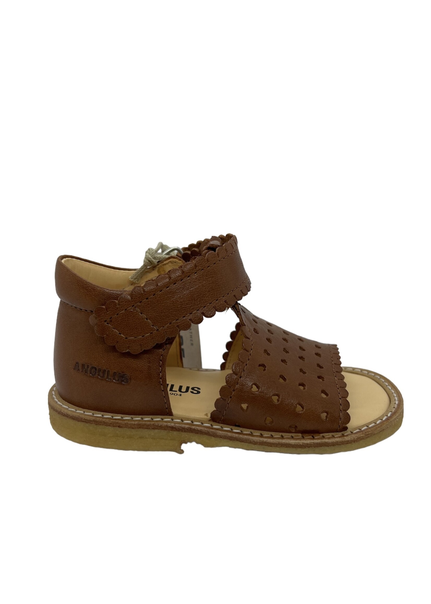 Angulus 0638 starter sandal open toe velcro cognac