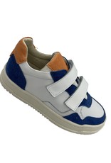 La Triboo 9108 sneaker velcro wit/denim/oranje