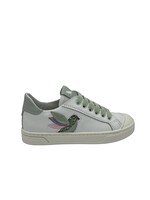 Bana & Co sneaker wit groen vogel