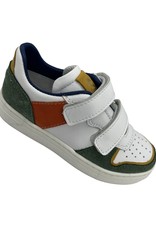 Bana & Co sneaker velcro wit groen oranje