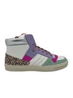 Rondinella 12052 hoge sneaker groen roze lila print