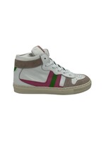 Rondinella hoge sneaker wit roze groen