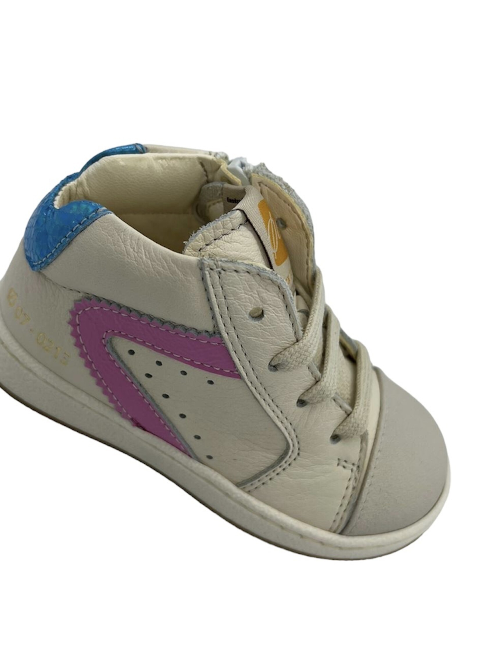 Ocra 770 hoge sneaker wit blauw roze