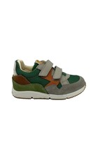 Ocra D377 sneaker velcro groen oranje bruin