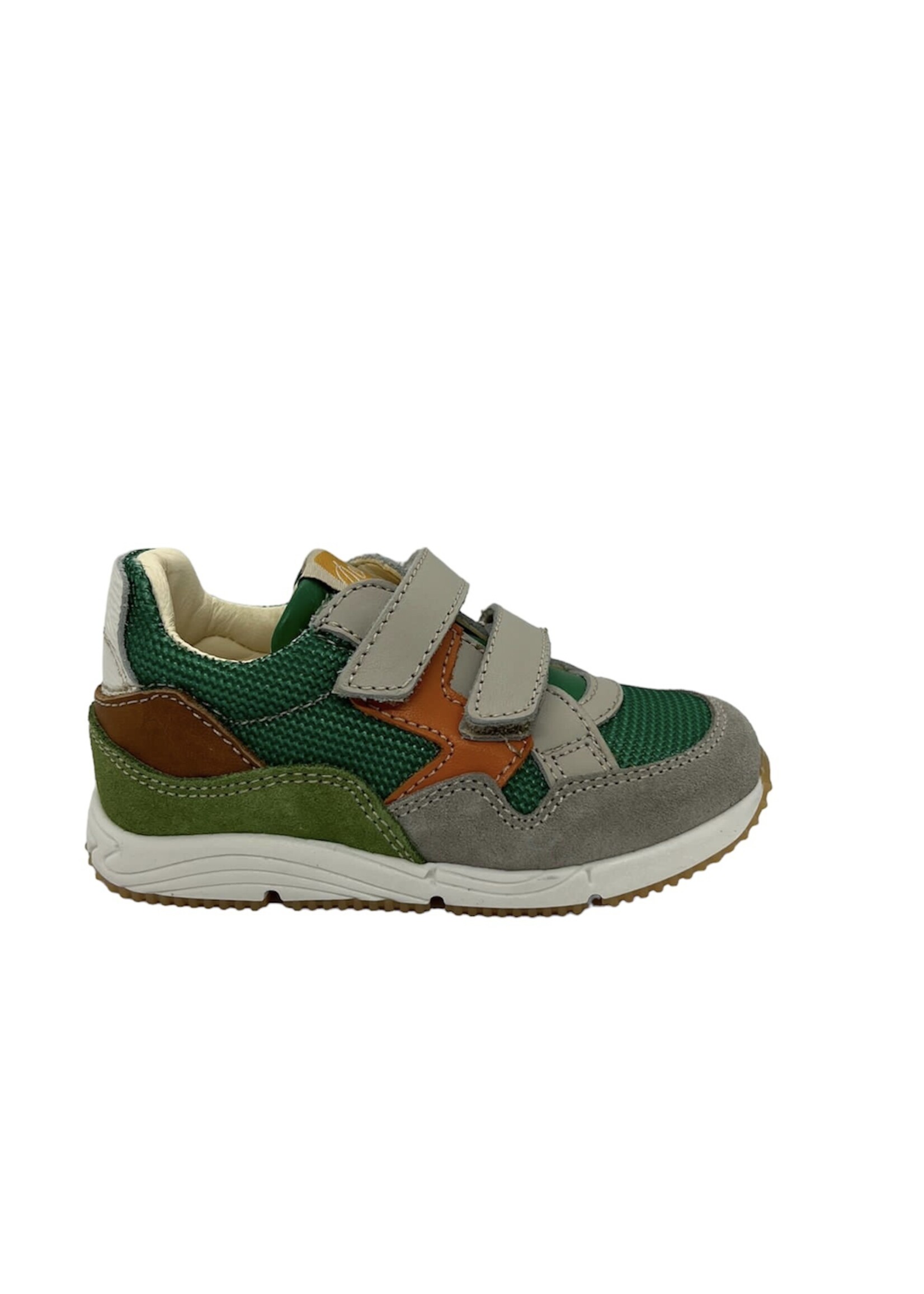 Ocra D377 sneaker velcro groen oranje bruin