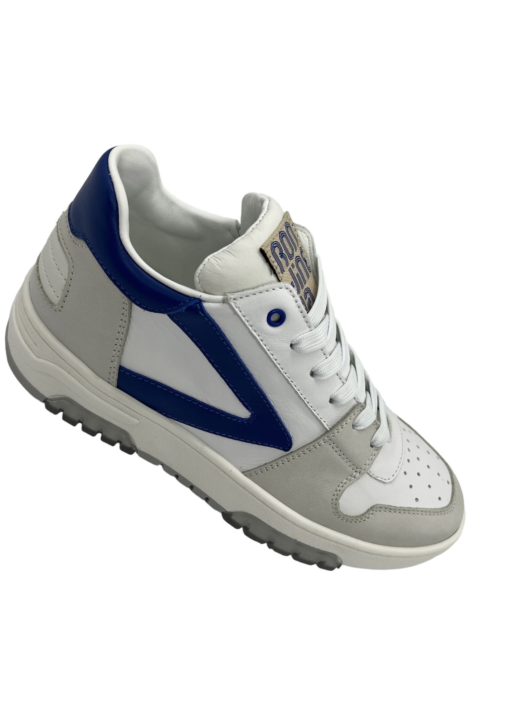 Rondinella 12075 mid sneaker wit blauw