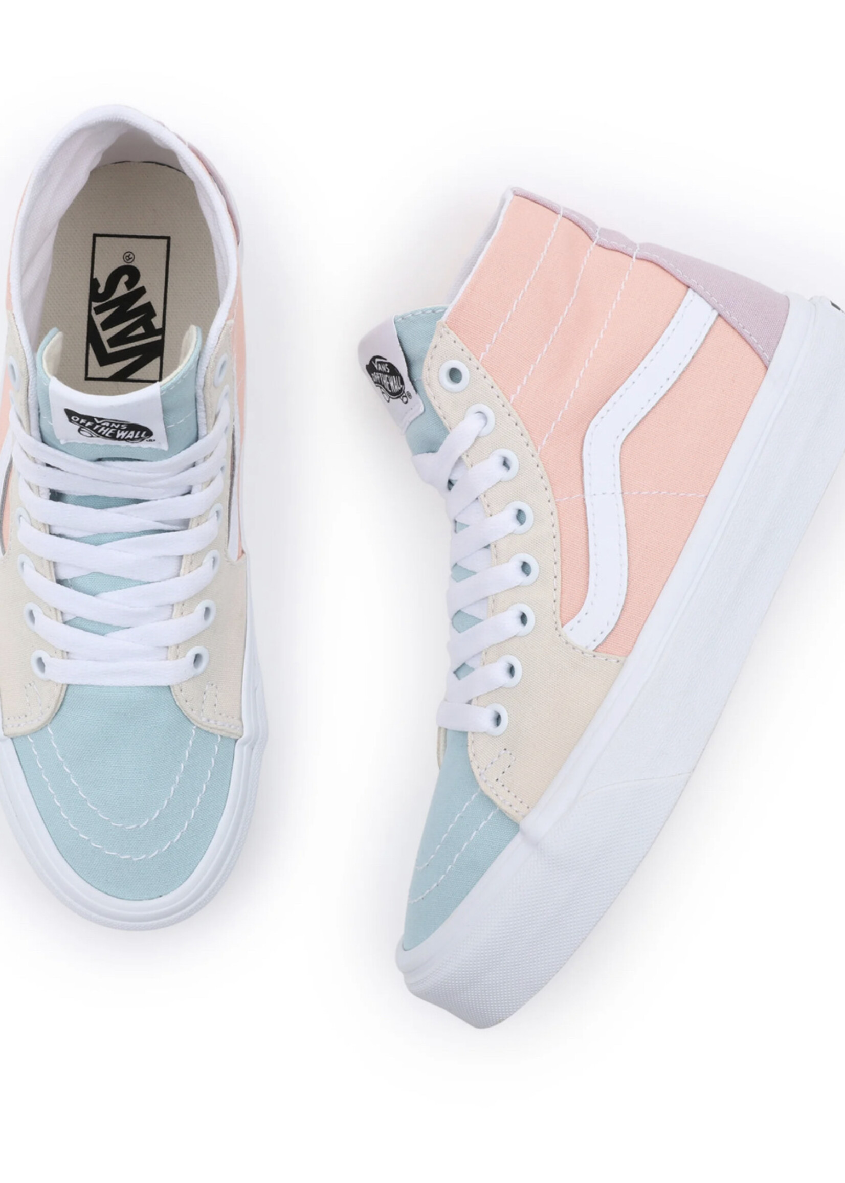 Vans SK-8 high tapered pastel block multi true white