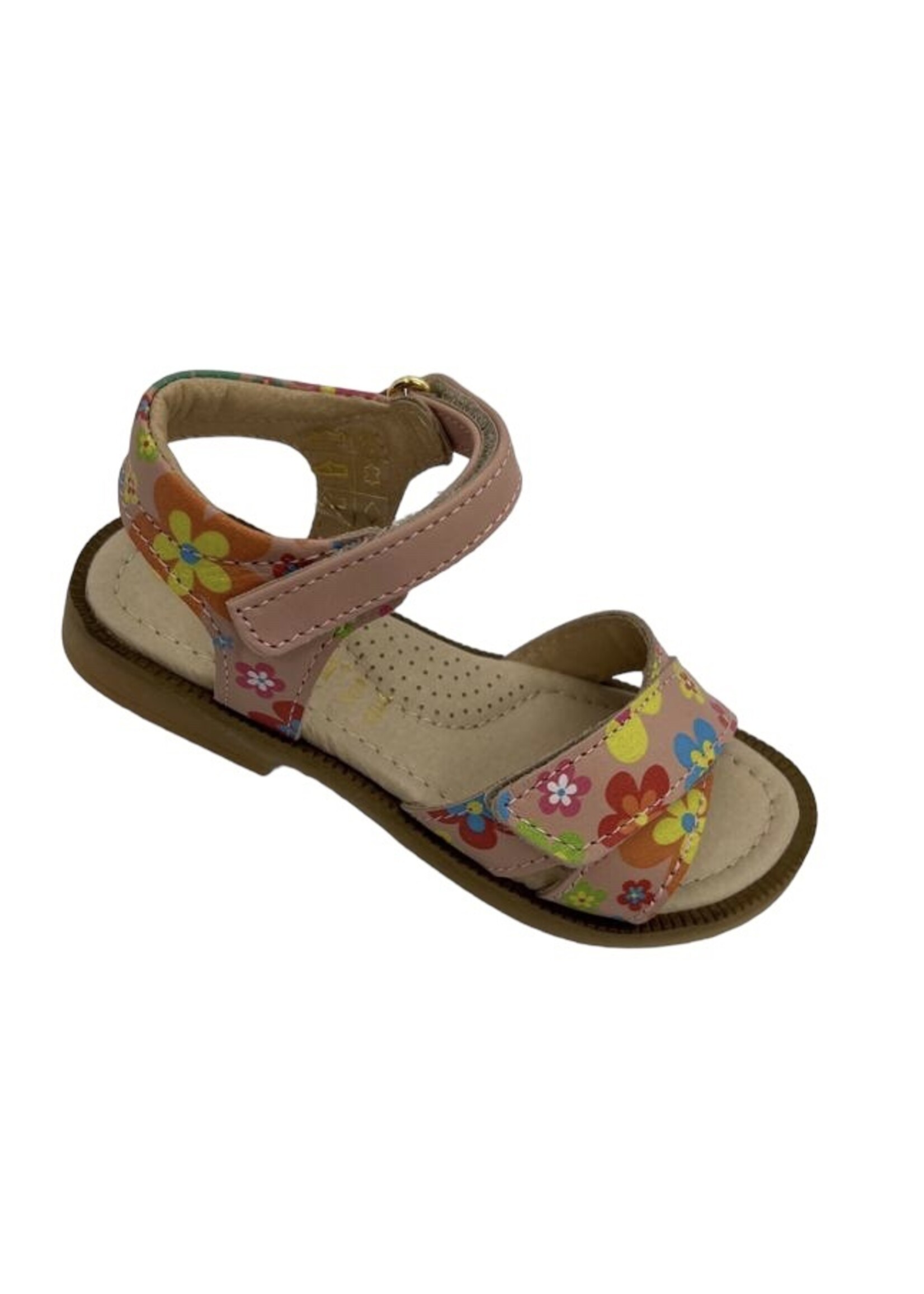 Lunella 23219 sandaal bloem print rosa velcro