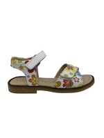 Lunella 23219 sandaal bloem print bianco velcro