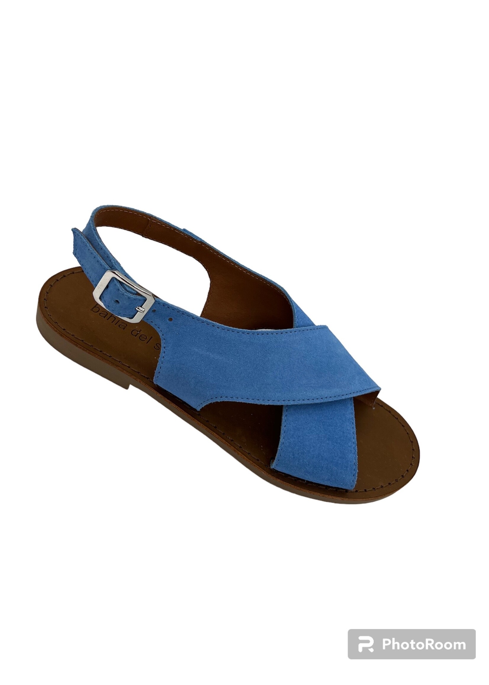 Bana & Co sandaal suede azzurra