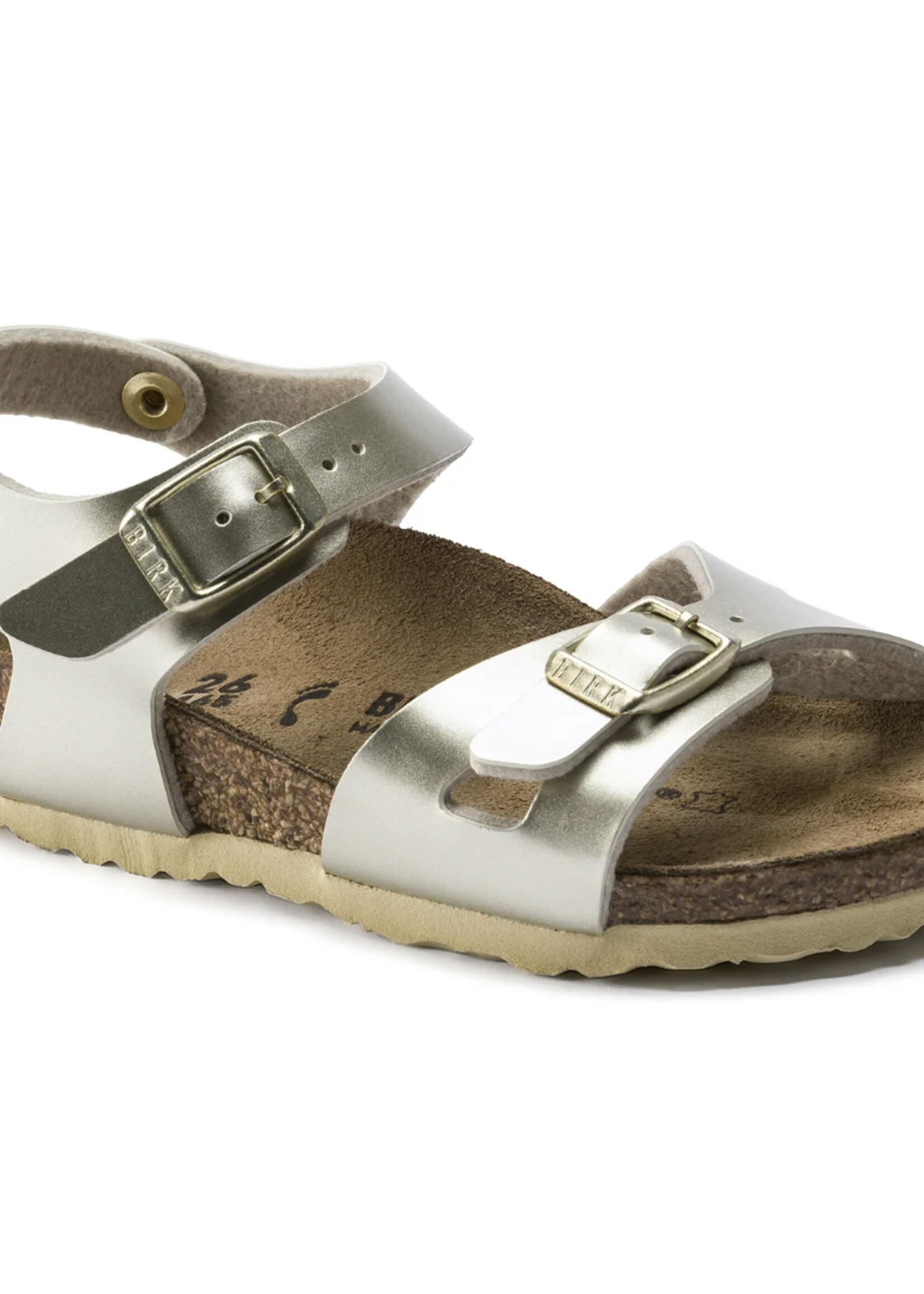 Birkenstock Rio electric metallic gold