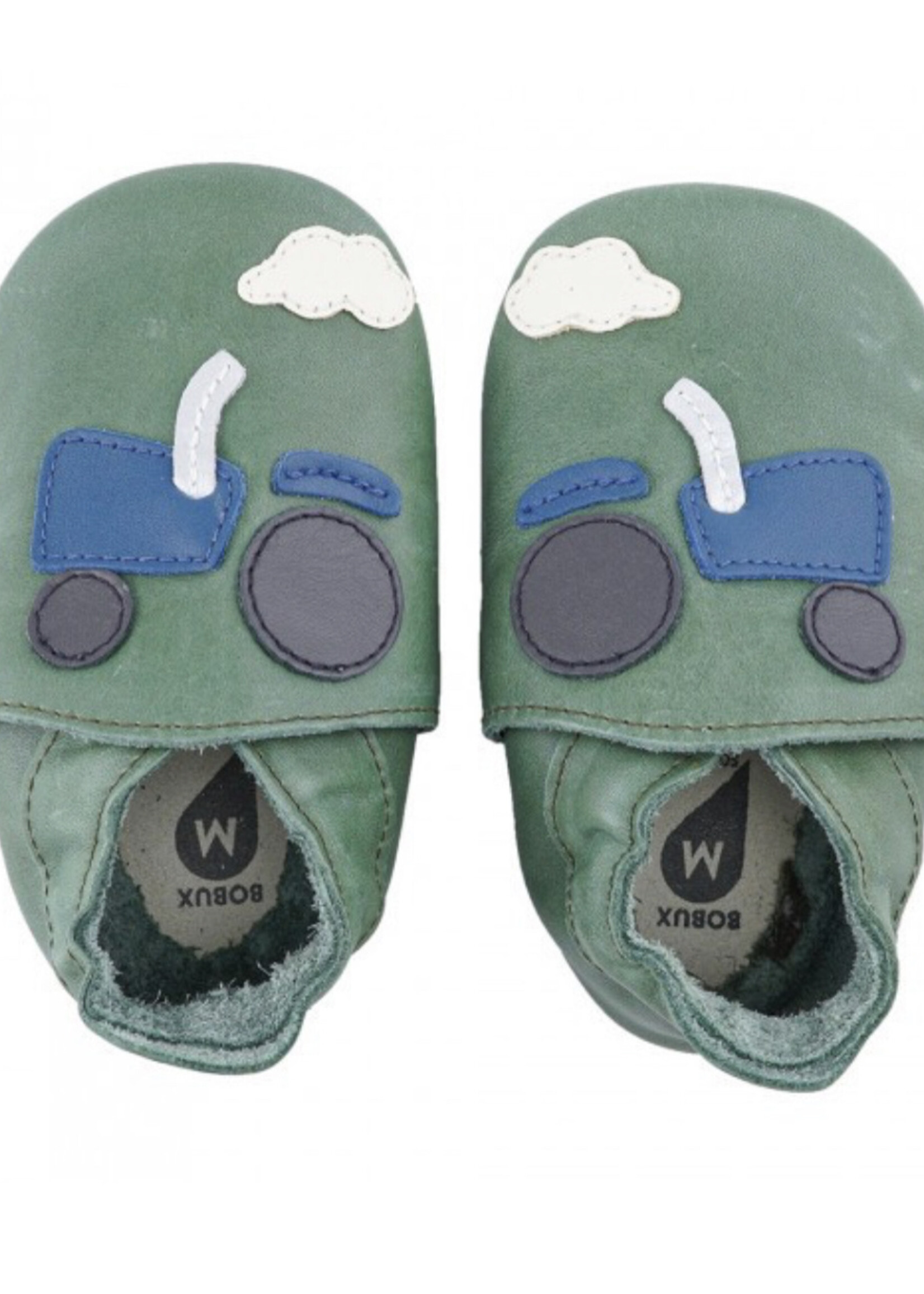 Bobux soft soles tracks olive