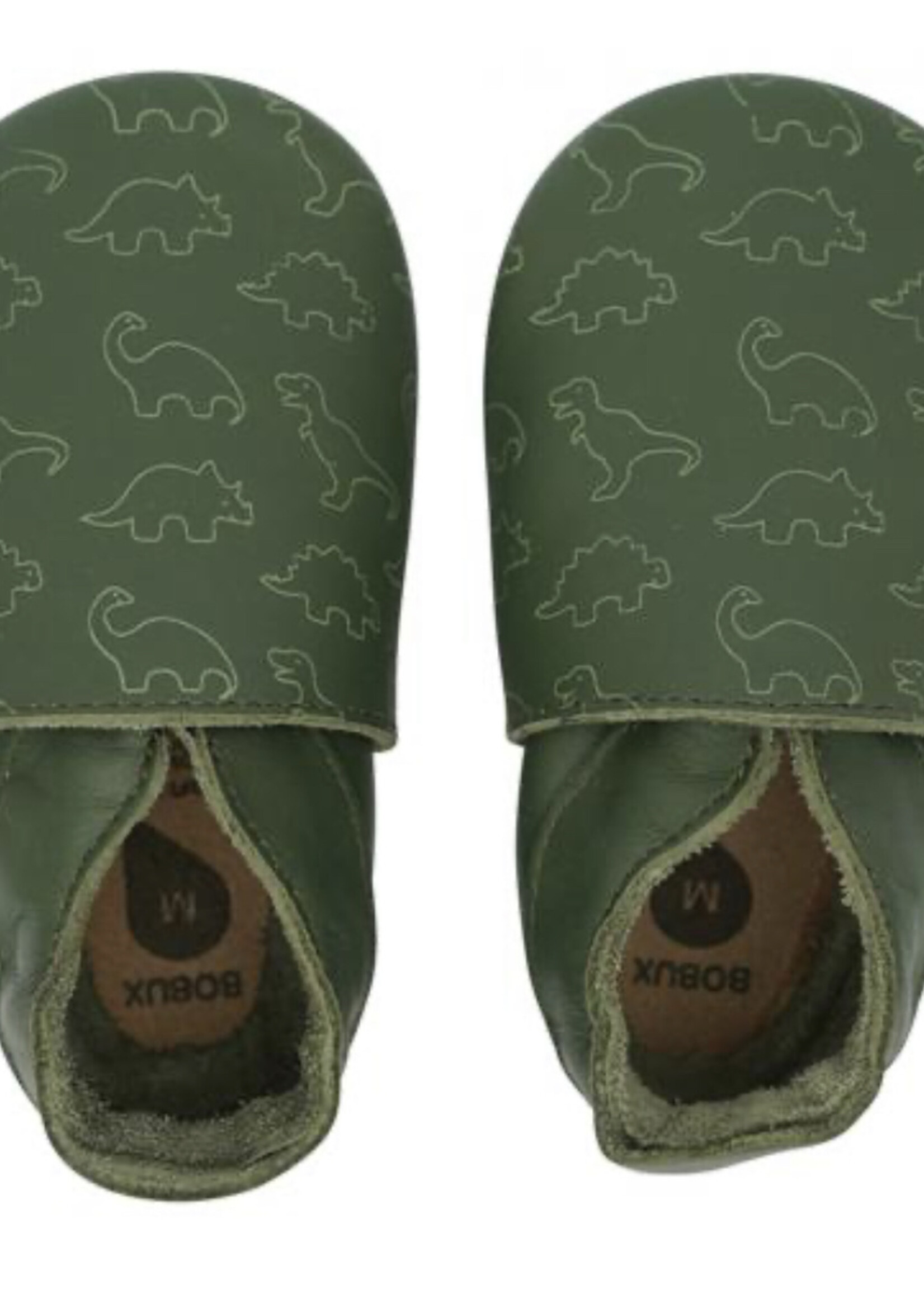 Bobux soft soles dino olive