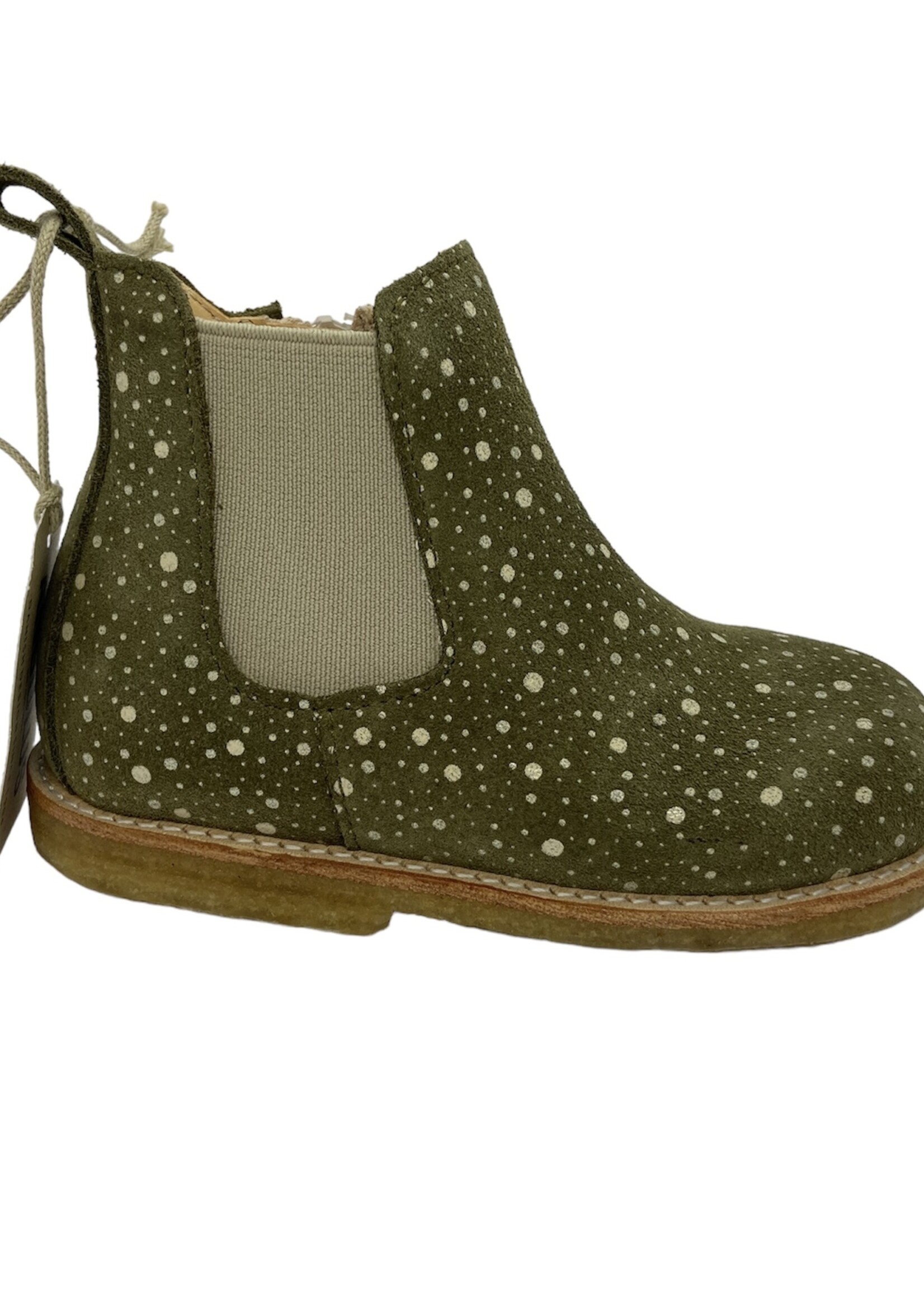 Angulus 6025-101 starter chelsea boot leaf dot/beige