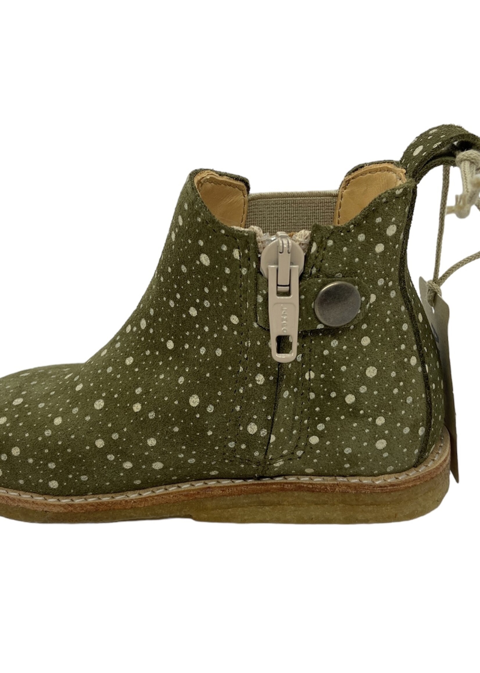 Angulus 6025-101 starter chelsea boot leaf dot/beige