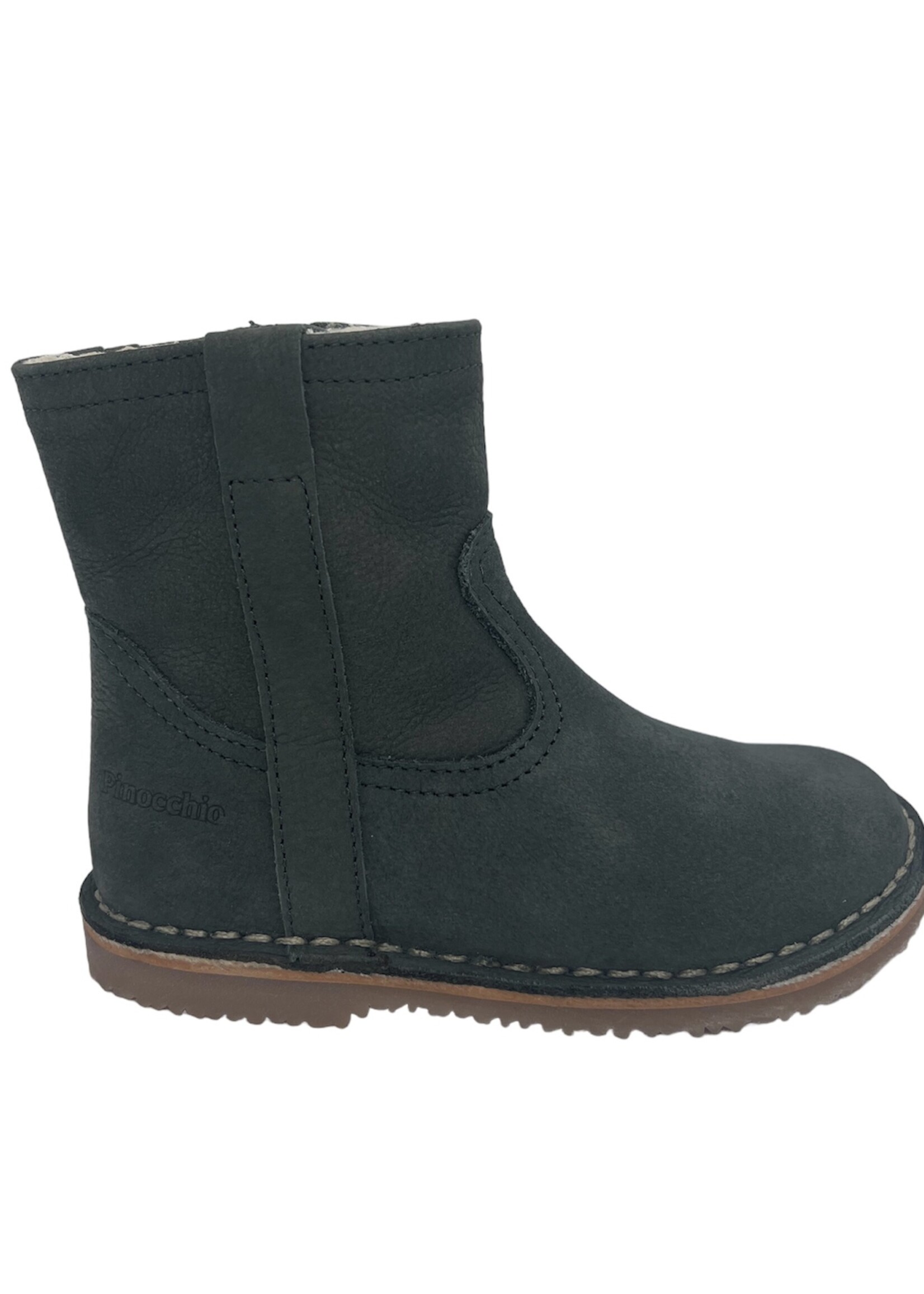 Pinocchio P2603 enkellaarsje groen nubuck wol