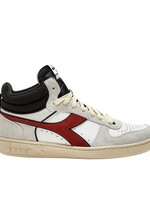 Diadora magic basket demi cut suede leather white ferrari red italy