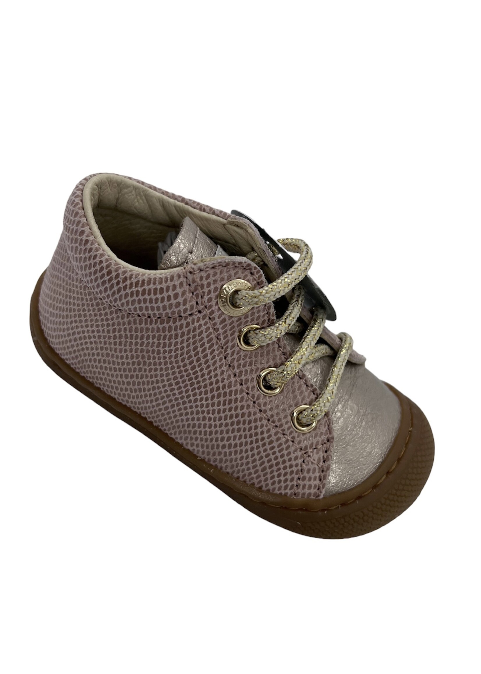 Naturino cocoon met pebbled/suede lizard cipria