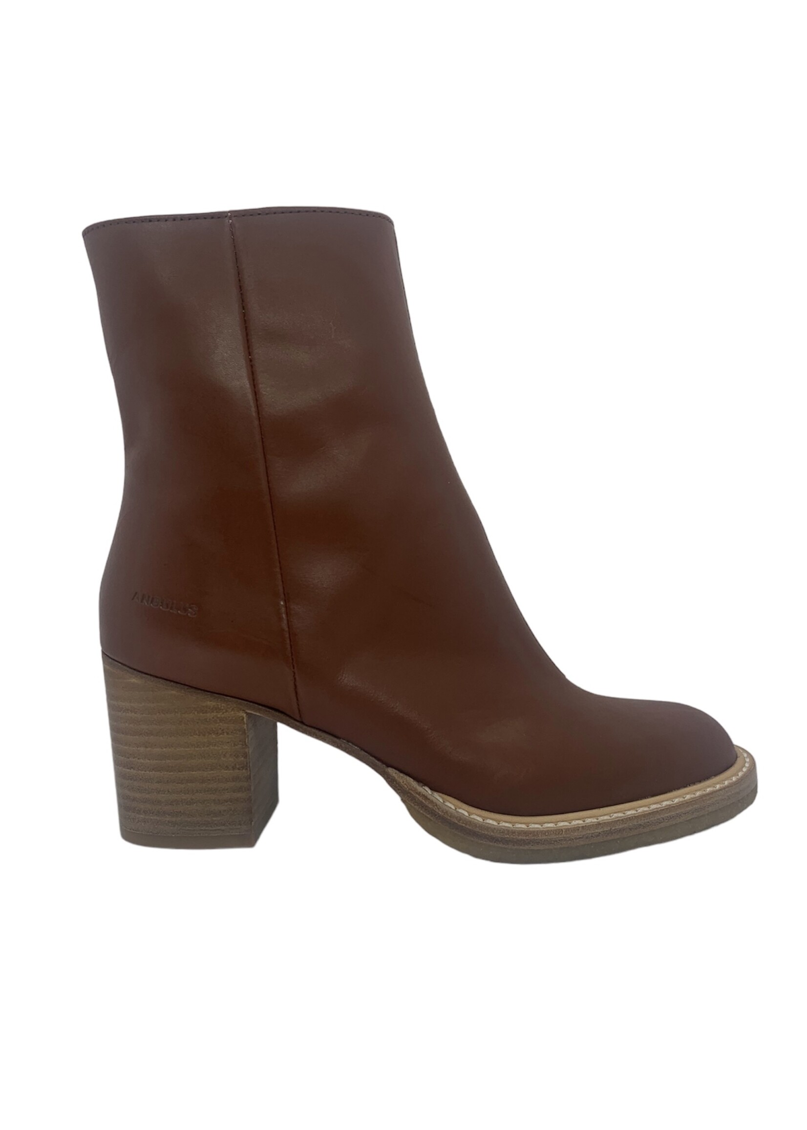 Angulus Angulus 7696-101 block heel boot with zipper terracotta