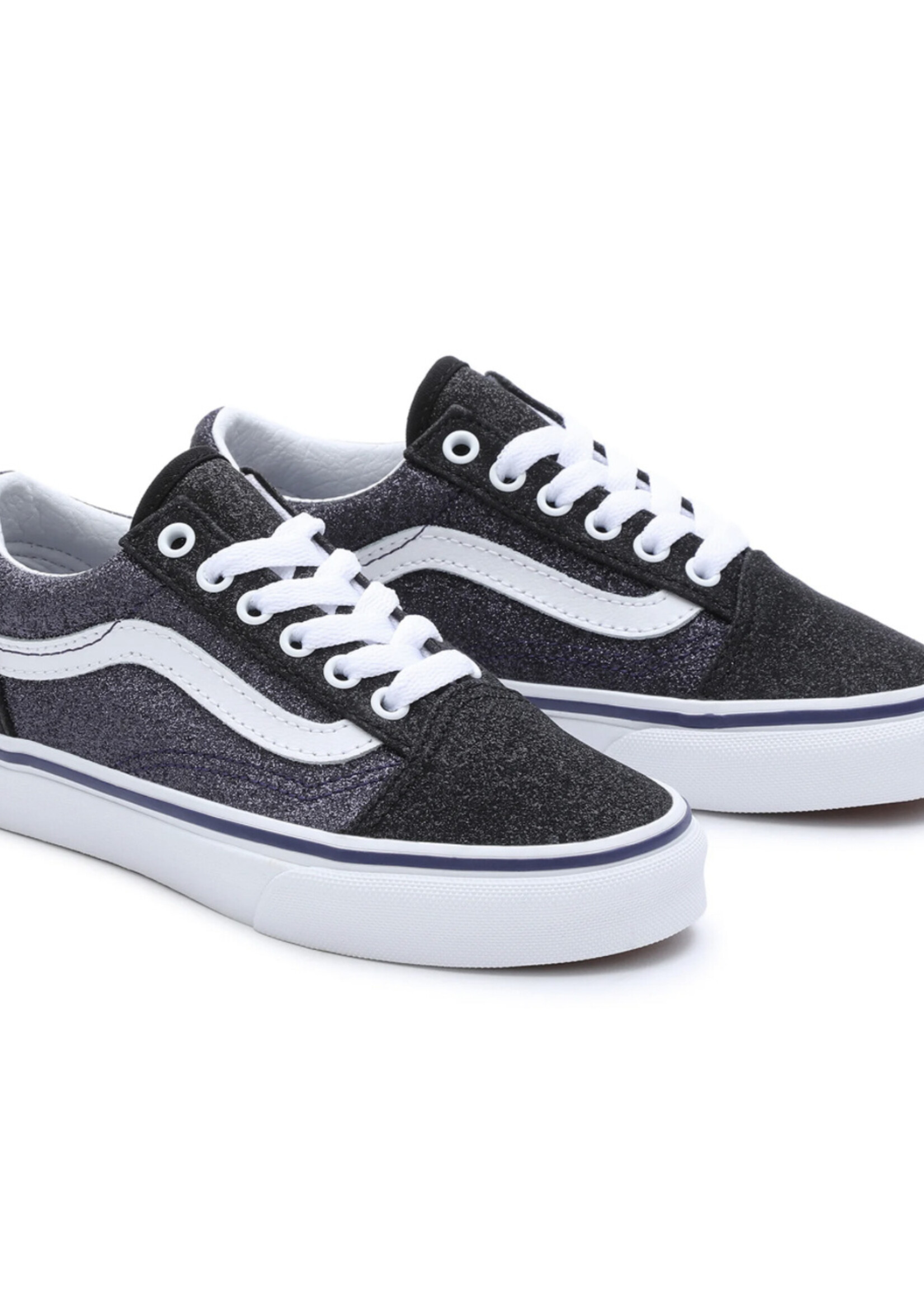 Vans old skool 2 tone glitter black navy veter