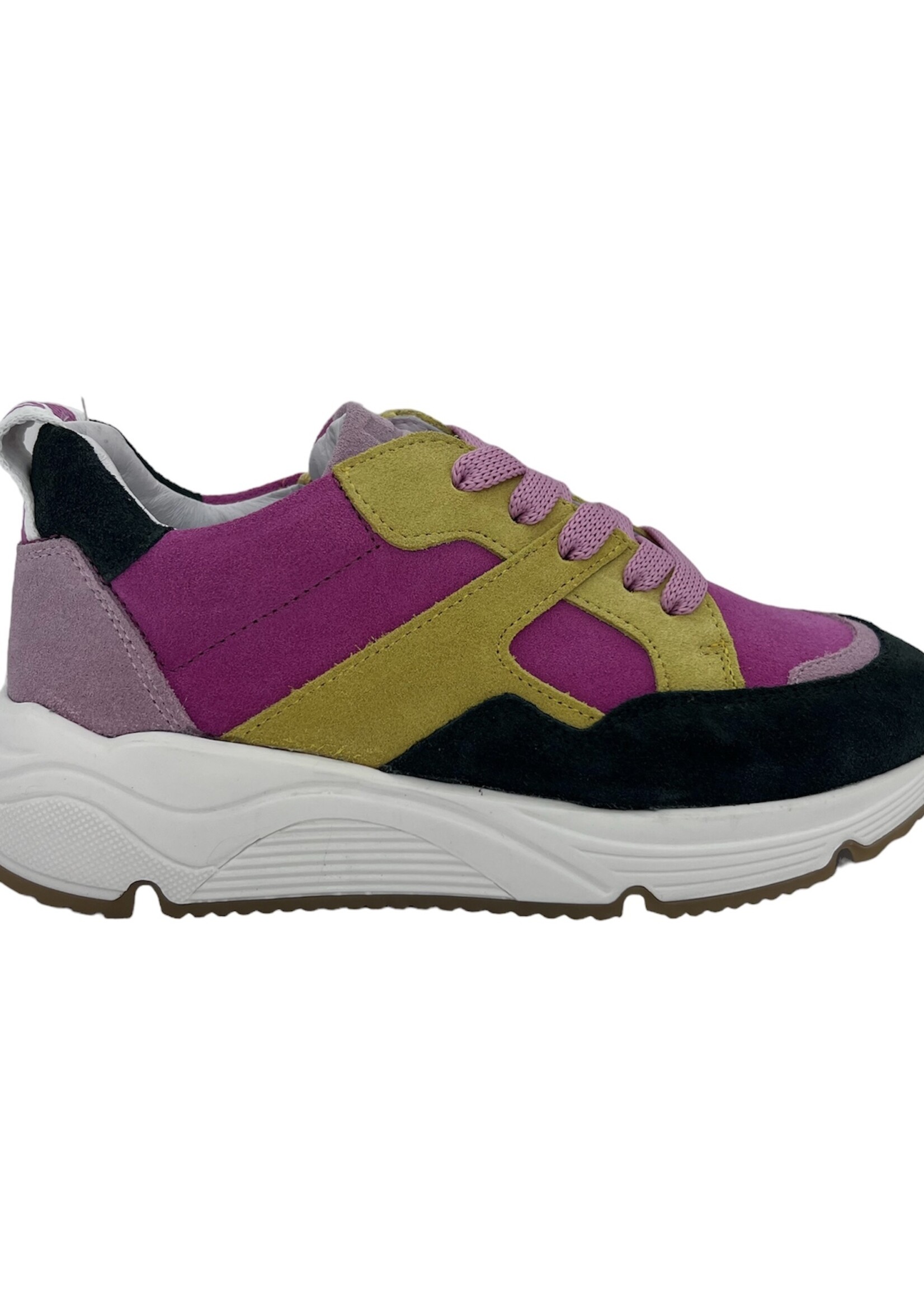 La Triboo 9075 sneaker roze oker groen