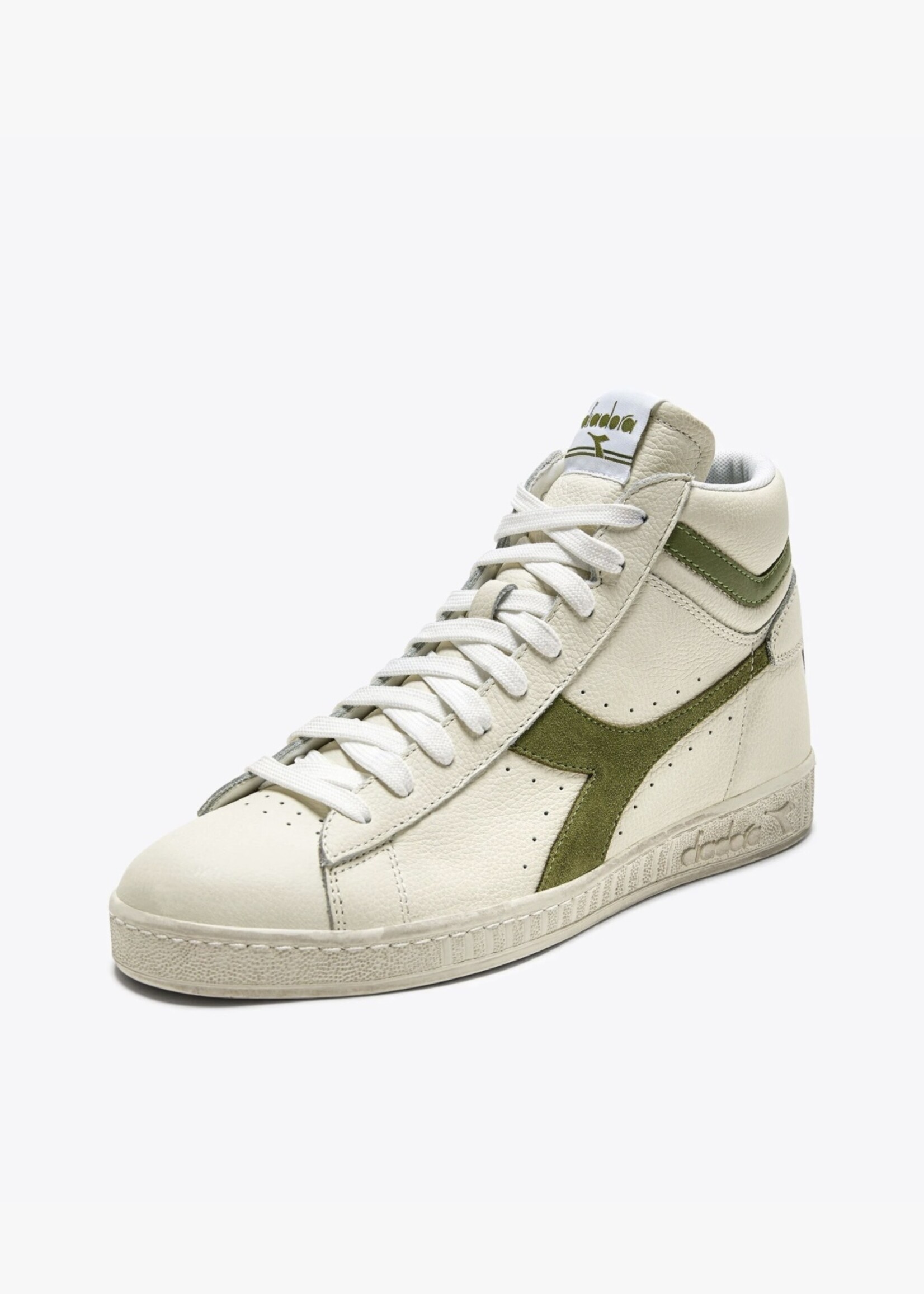 Diadora game L high waxed suede white fern