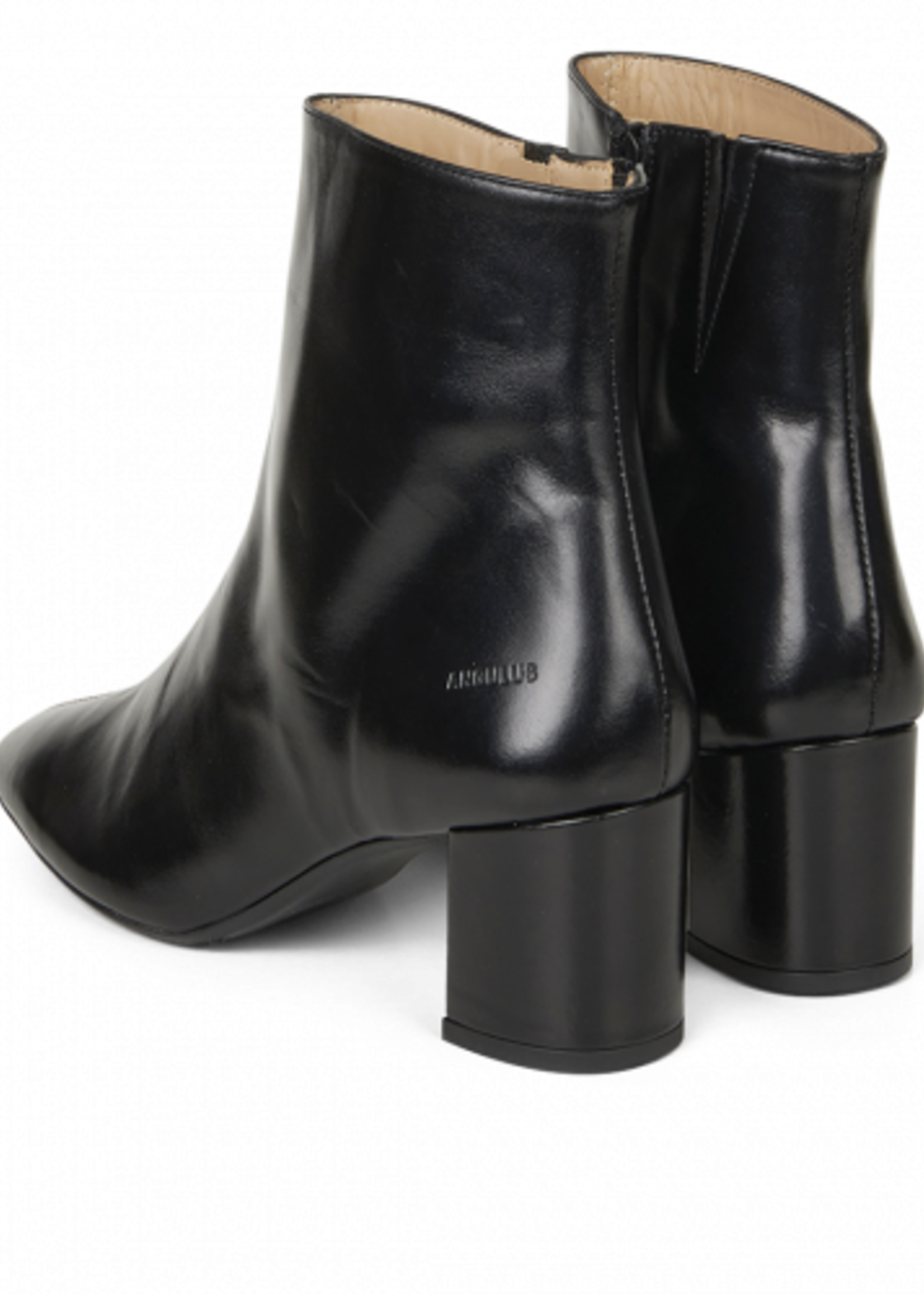 Angulus 7782-101 block heel boot with zipper black/black
