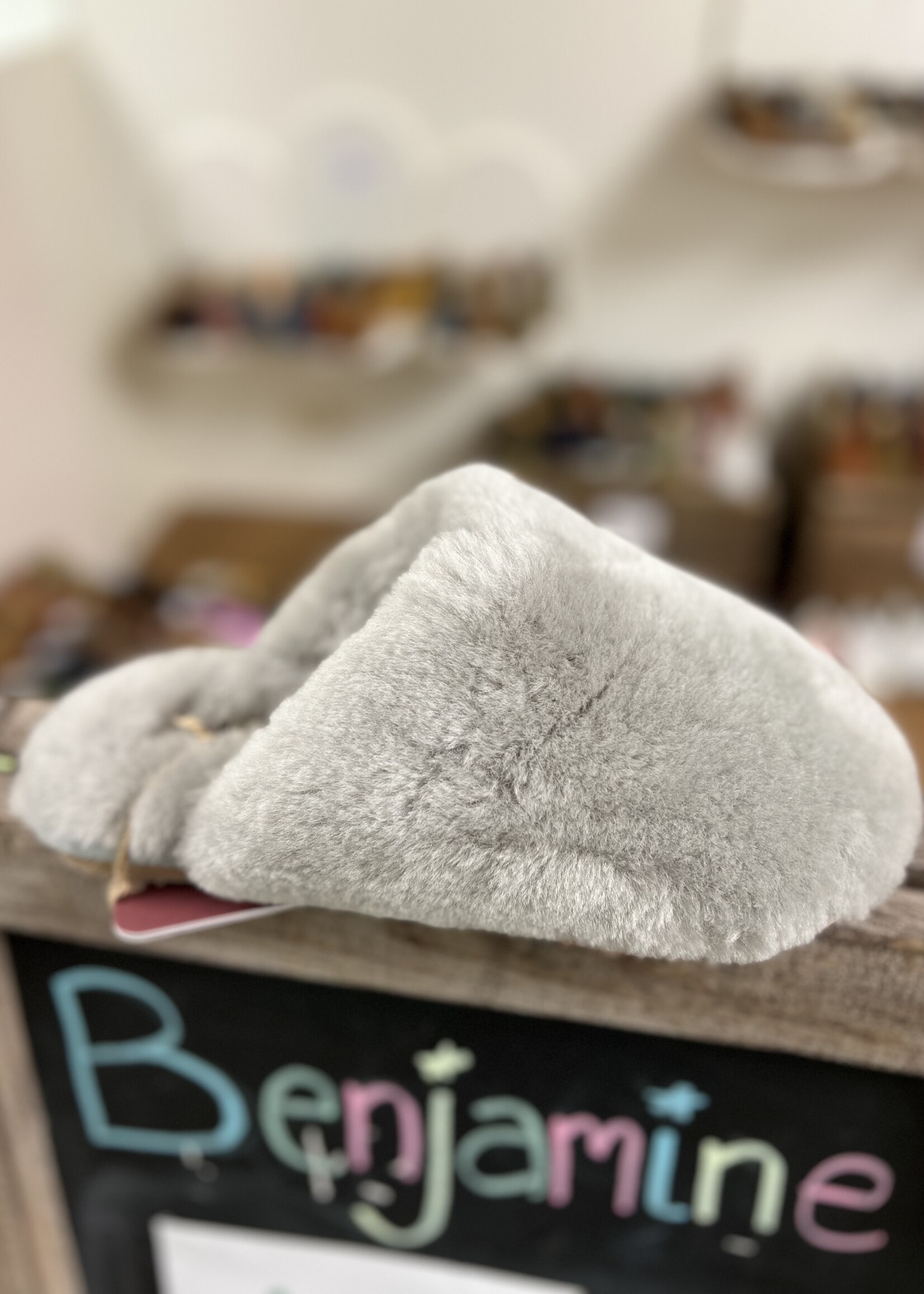 closed toe sheepskin slipper