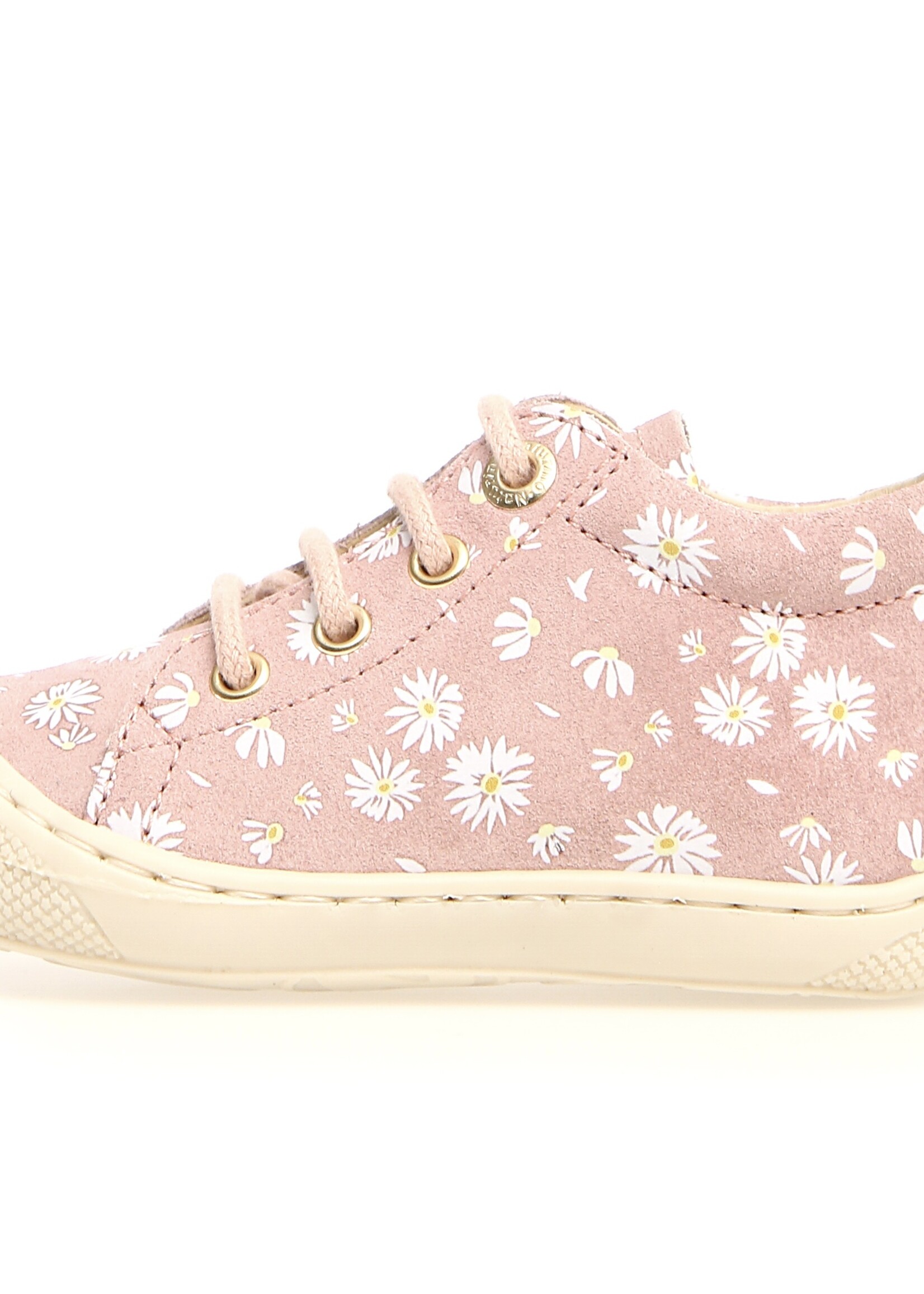 Naturino cocoon suede daisies pink