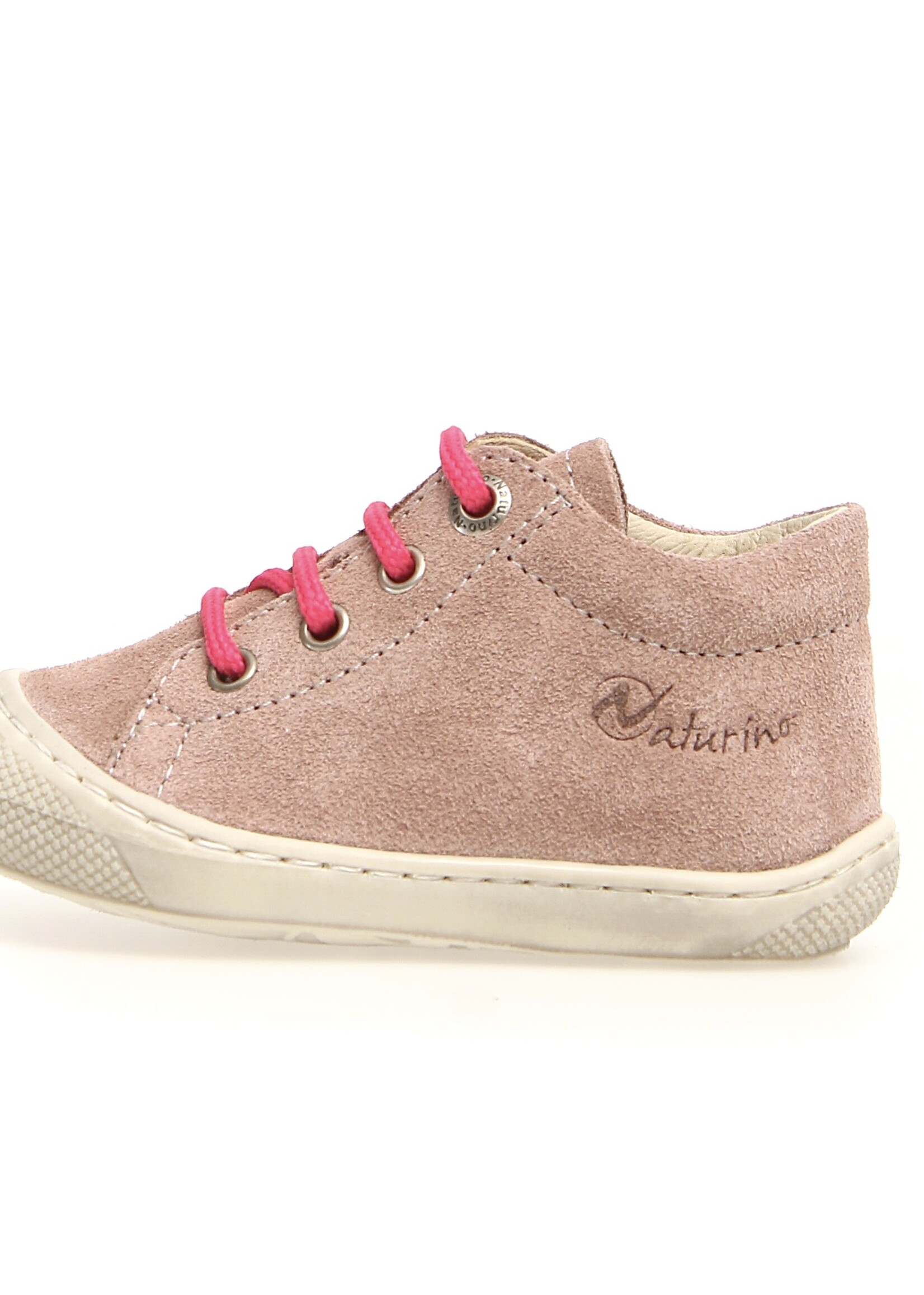 Naturino cocoon suede sole bone rose fuchsia fluo