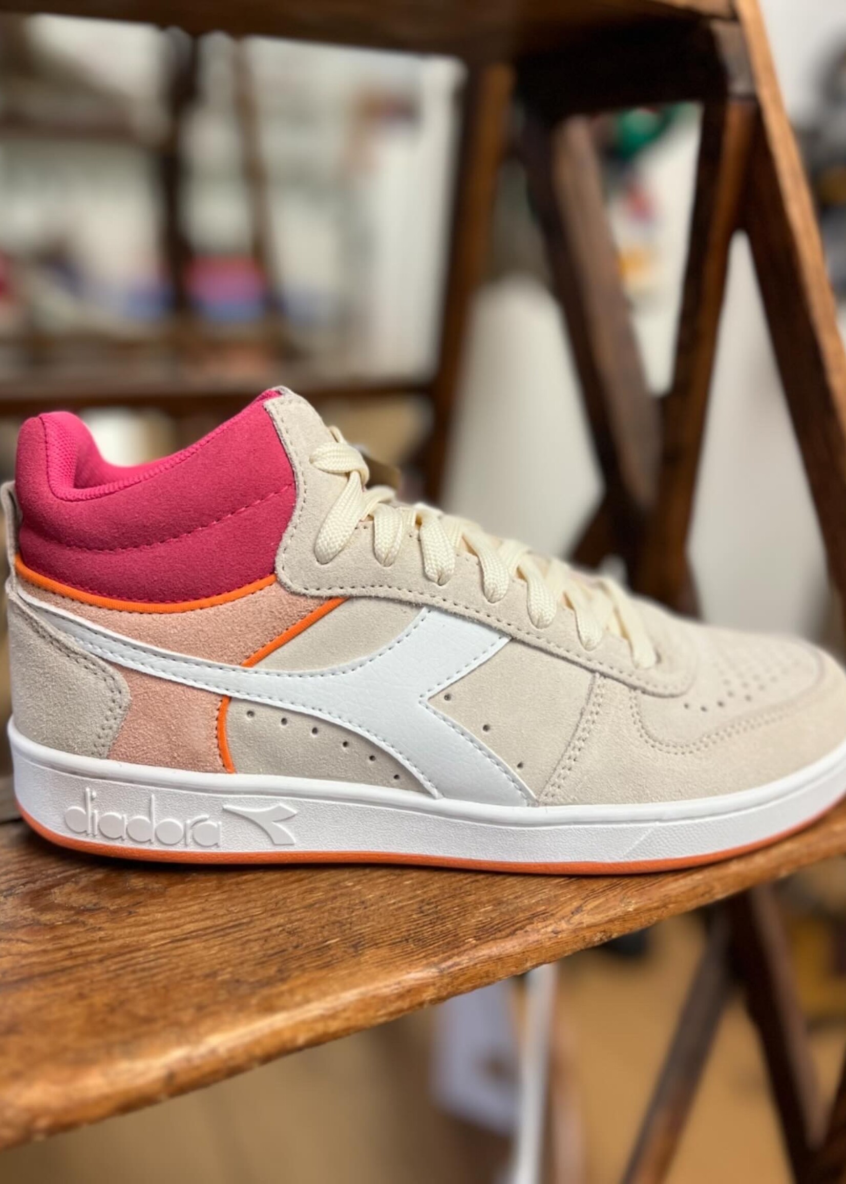 Diadora magic basket demi whisper white/pastel rose tan