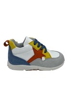 La Triboo 9206 sneaker wit grijs blauw geel