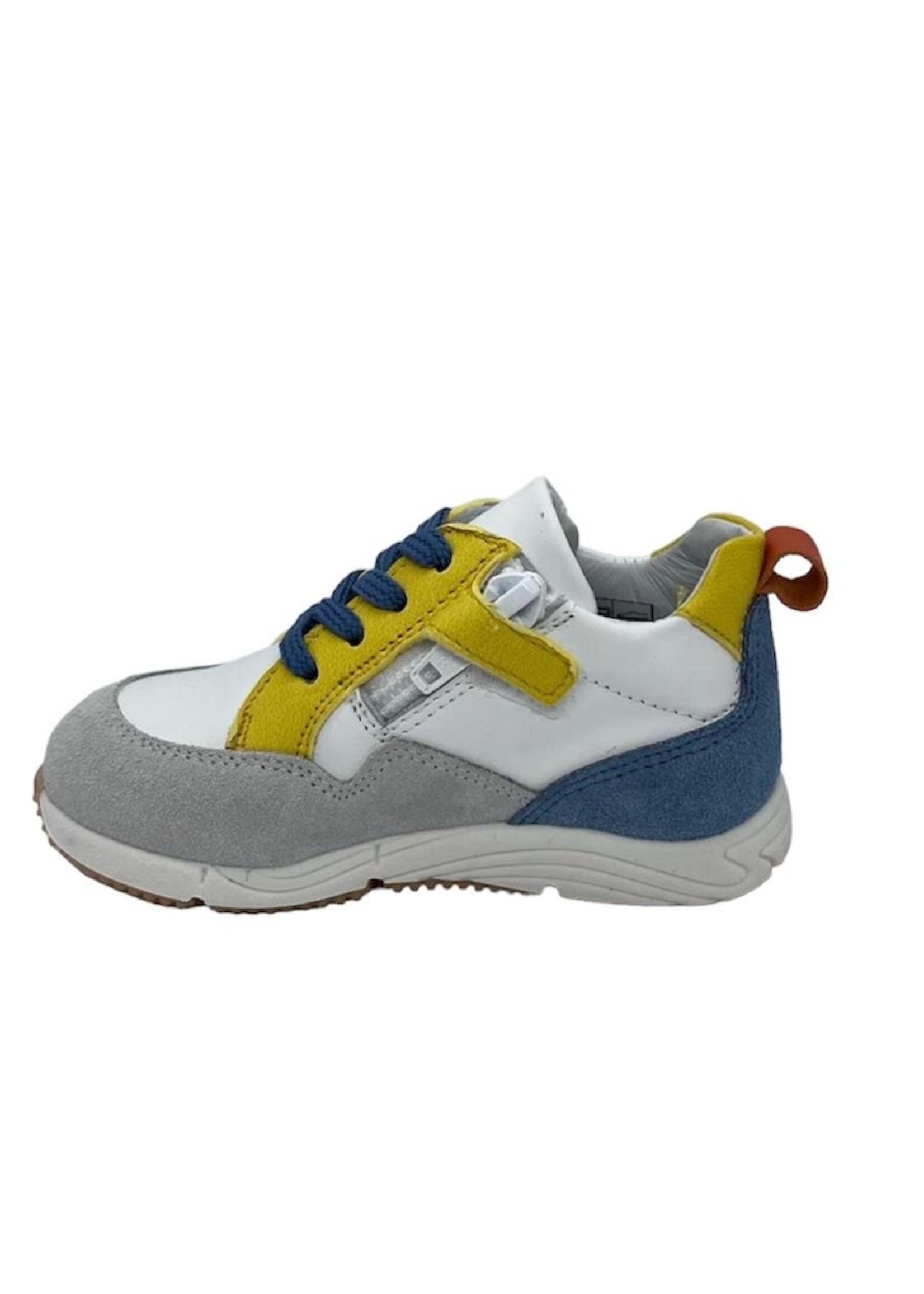 La Triboo 9206 sneaker wit grijs blauw geel
