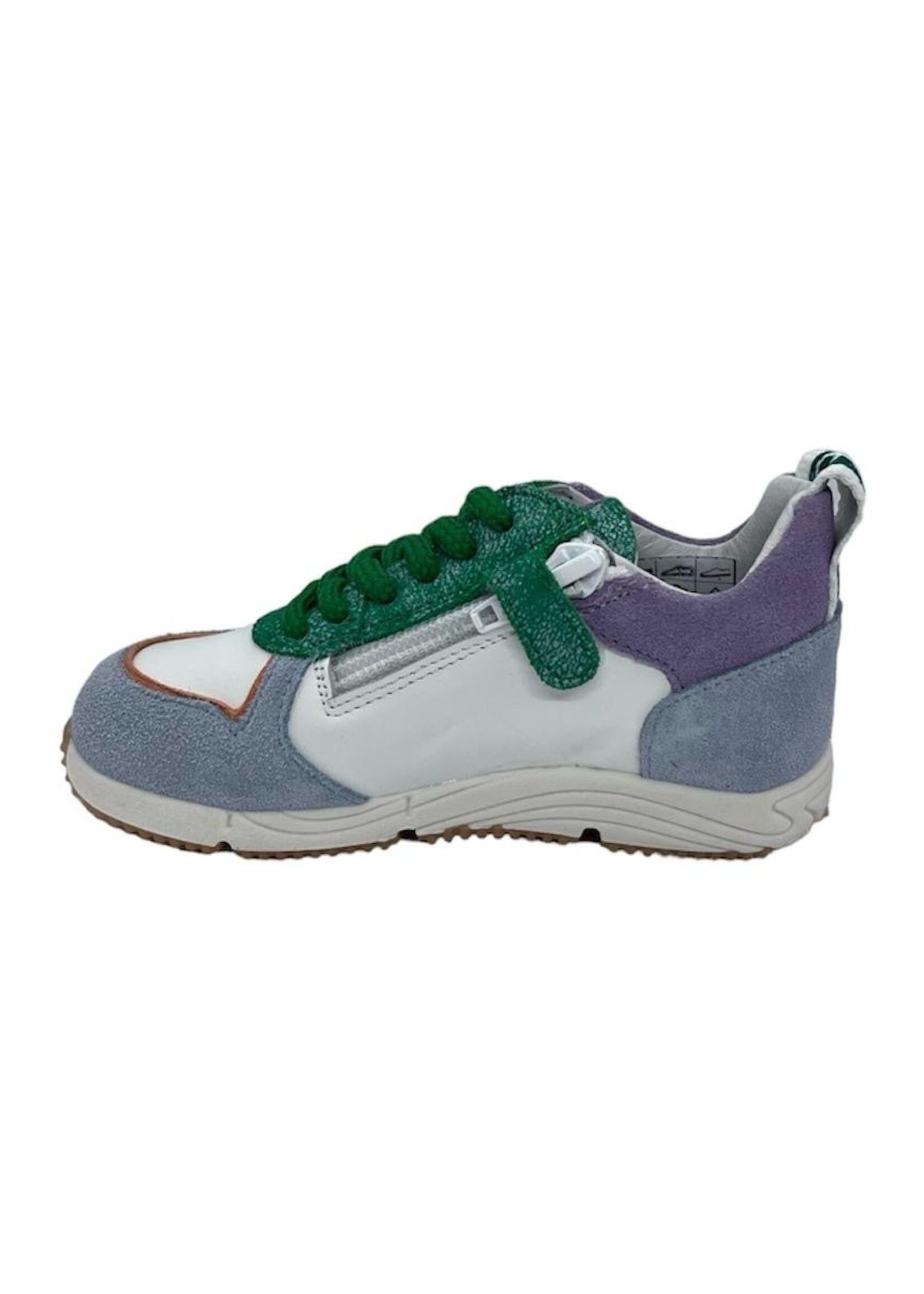 La Triboo 9171 sneaker lila blauw groen rits