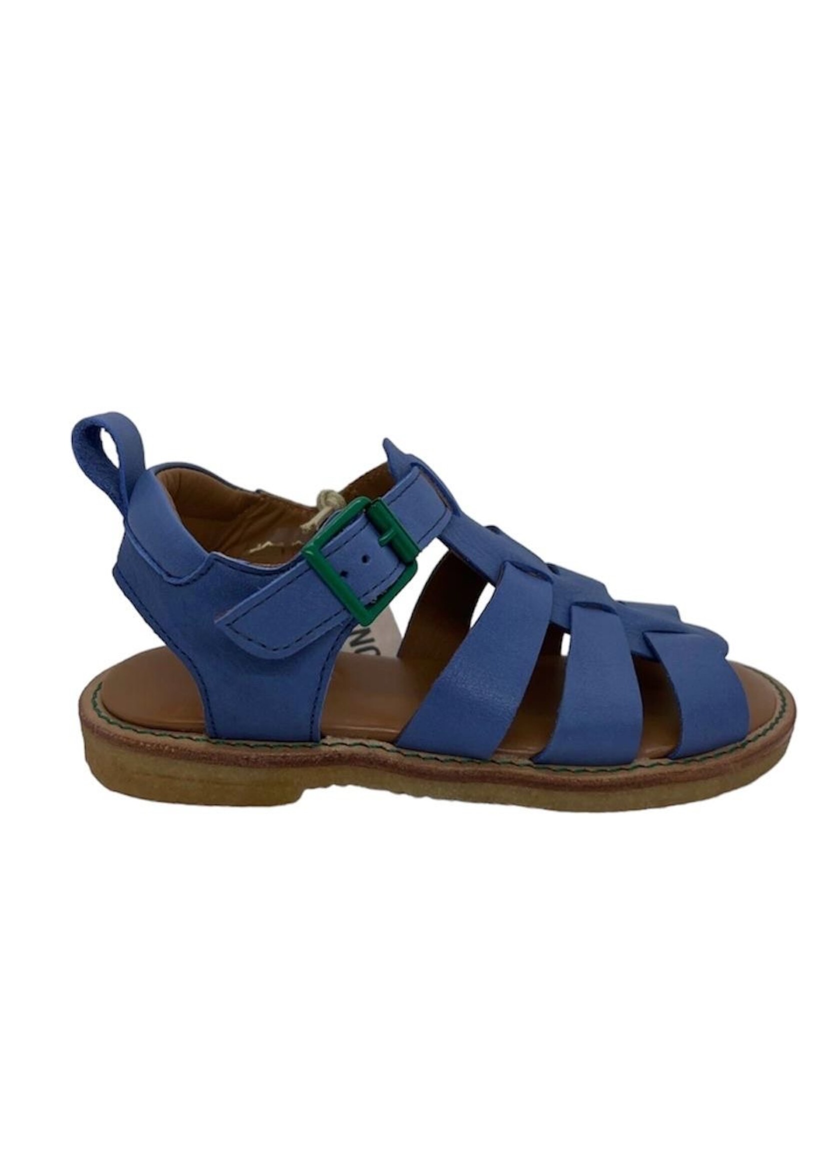 Angulus 0648-101 sandal with buckle and contrast details