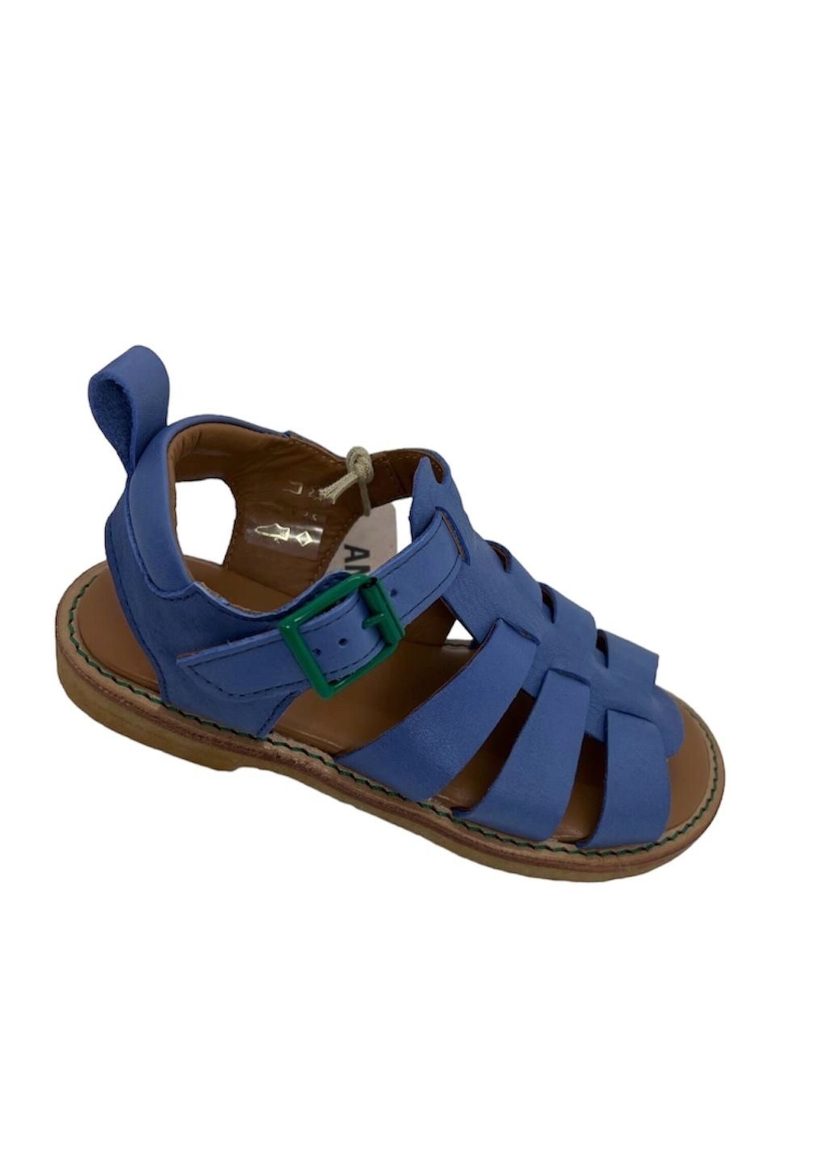 Angulus 0648-101 sandal with buckle and contrast details