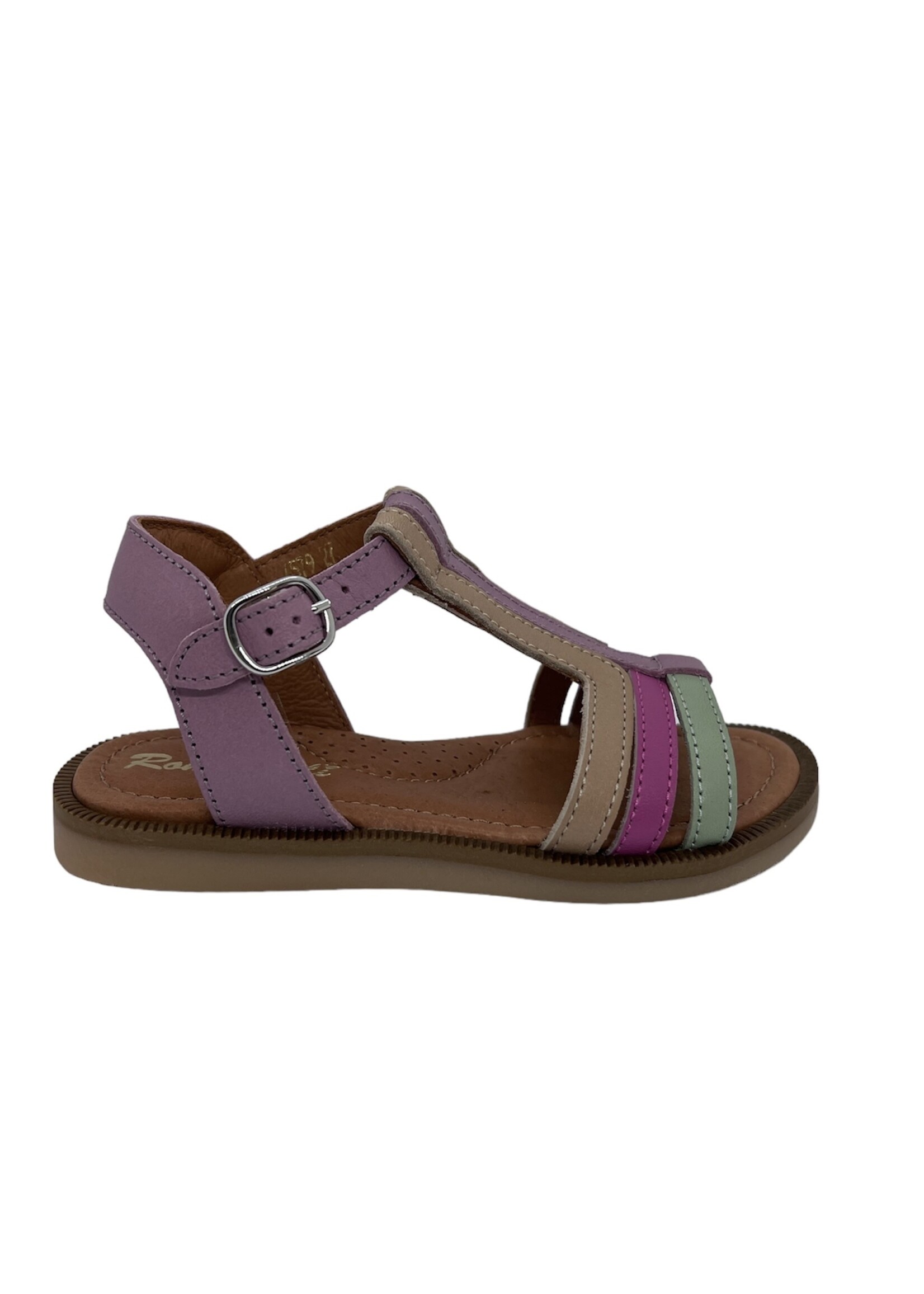 Romagnoli 4597 sandaal beige roze groen
