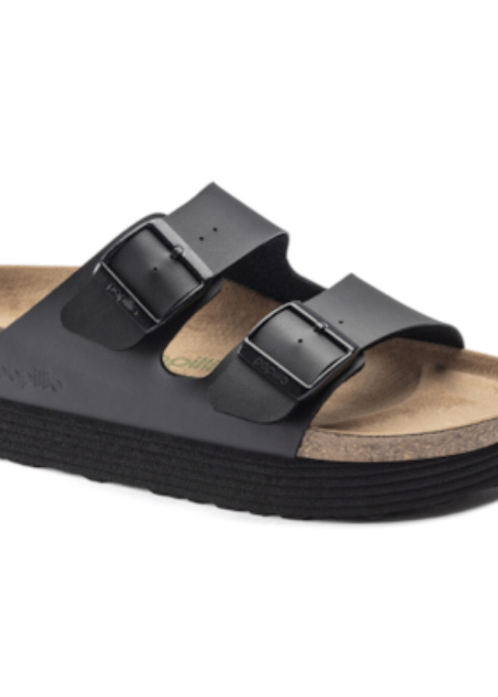 Birkenstock Arizona platform flex black veg