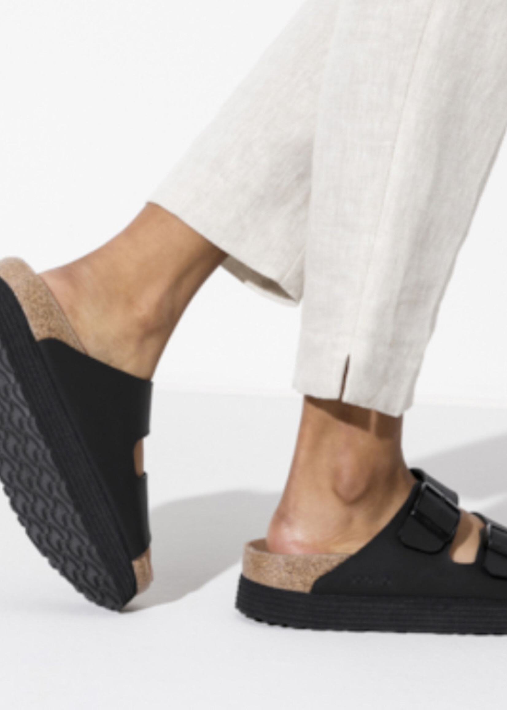Birkenstock Arizona platform flex black veg