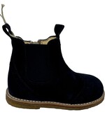 Angulus 6024-104 chelsea boot brogue pattern navy
