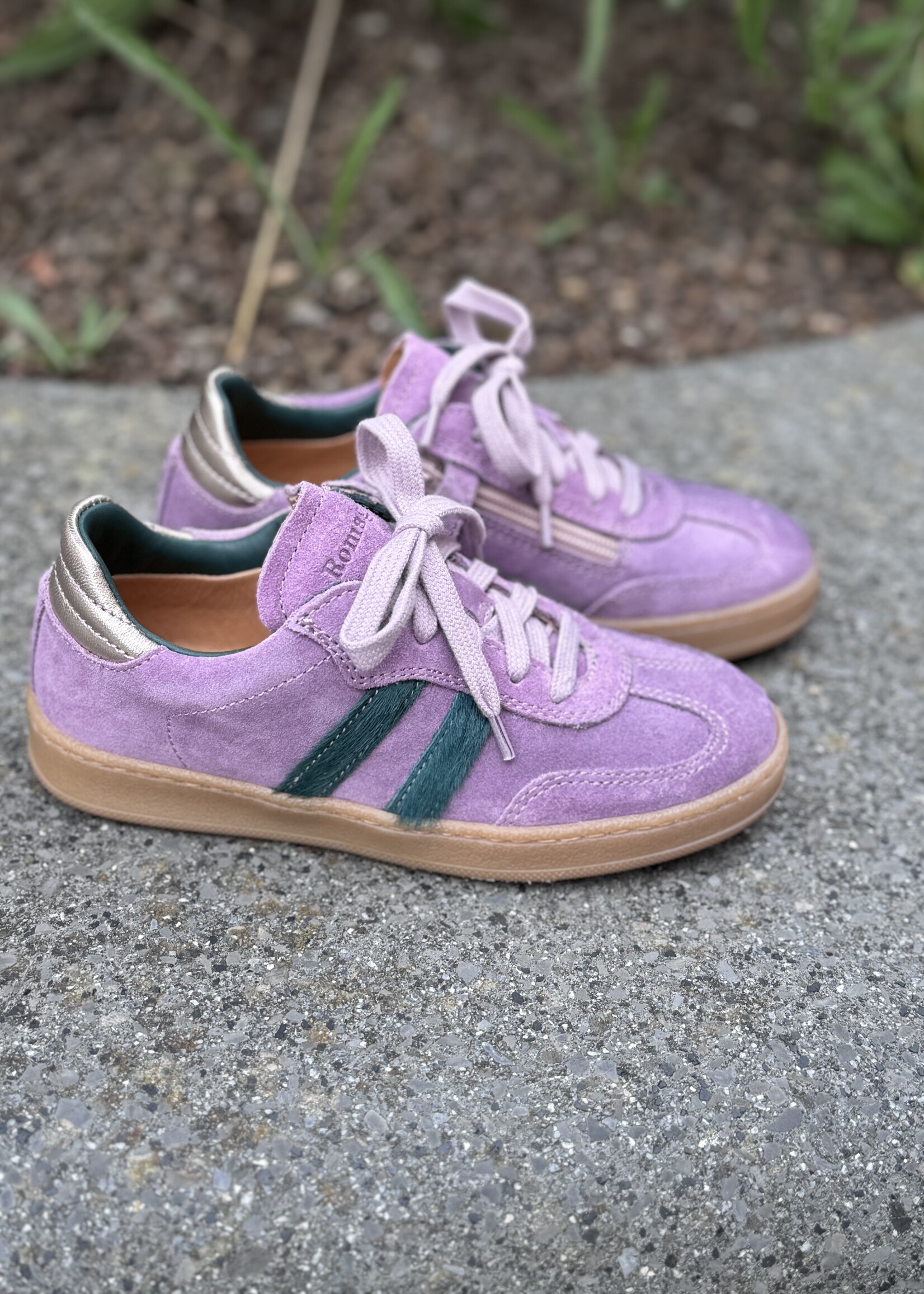 Romagnoli 5611 sneaker velour viola chiaro