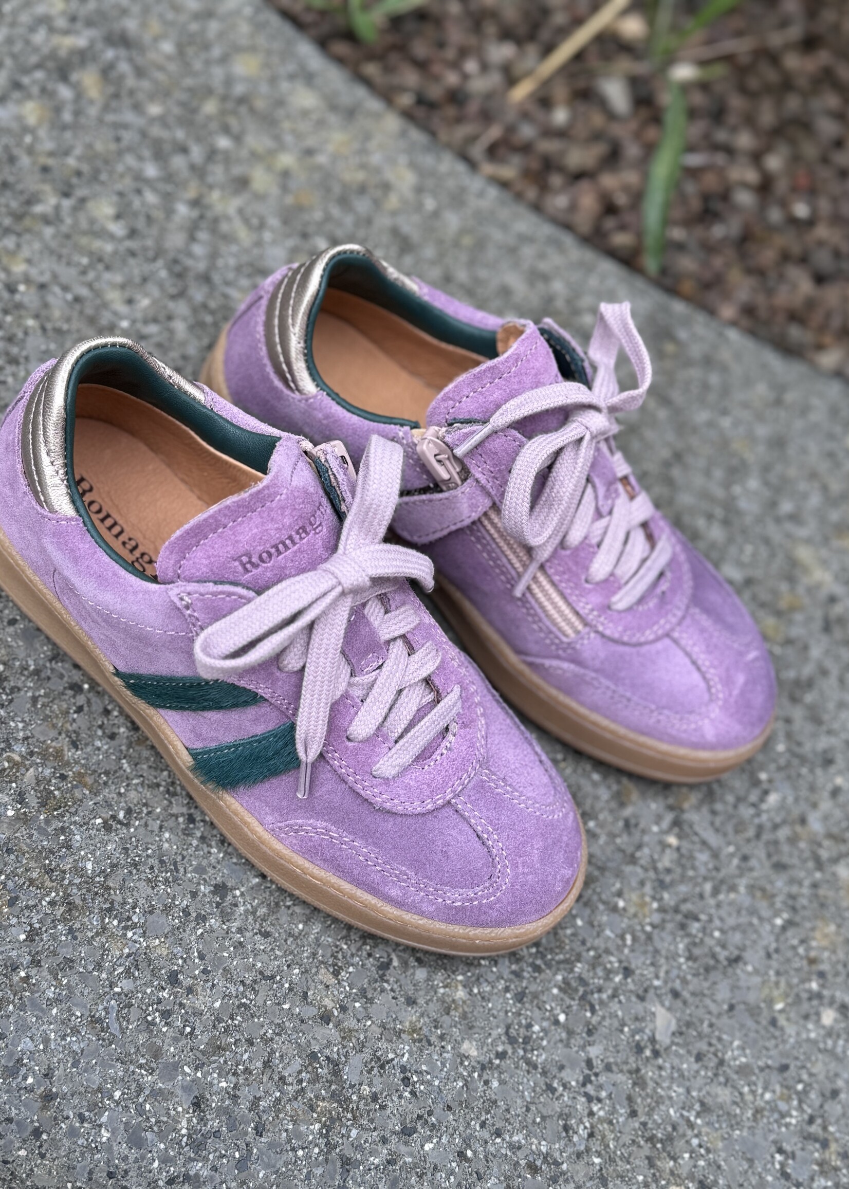 Romagnoli 5611 sneaker velour viola chiaro