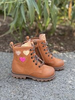 Dianetti I1479 enkellaarsje veter/rits cognac accent rose gold